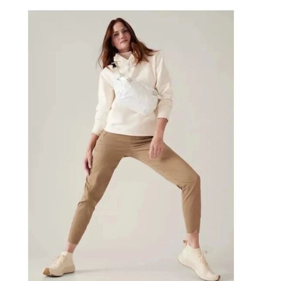 ATHLETA Women's Trekkie North High Rise Jogger Big Sur Brown Pants Size 12 - Picture 2 of 12